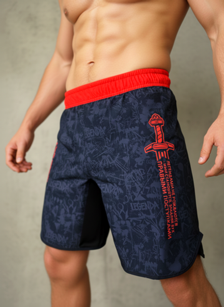 Шорты спортивные тренировочные LEGENDA Миссия черные