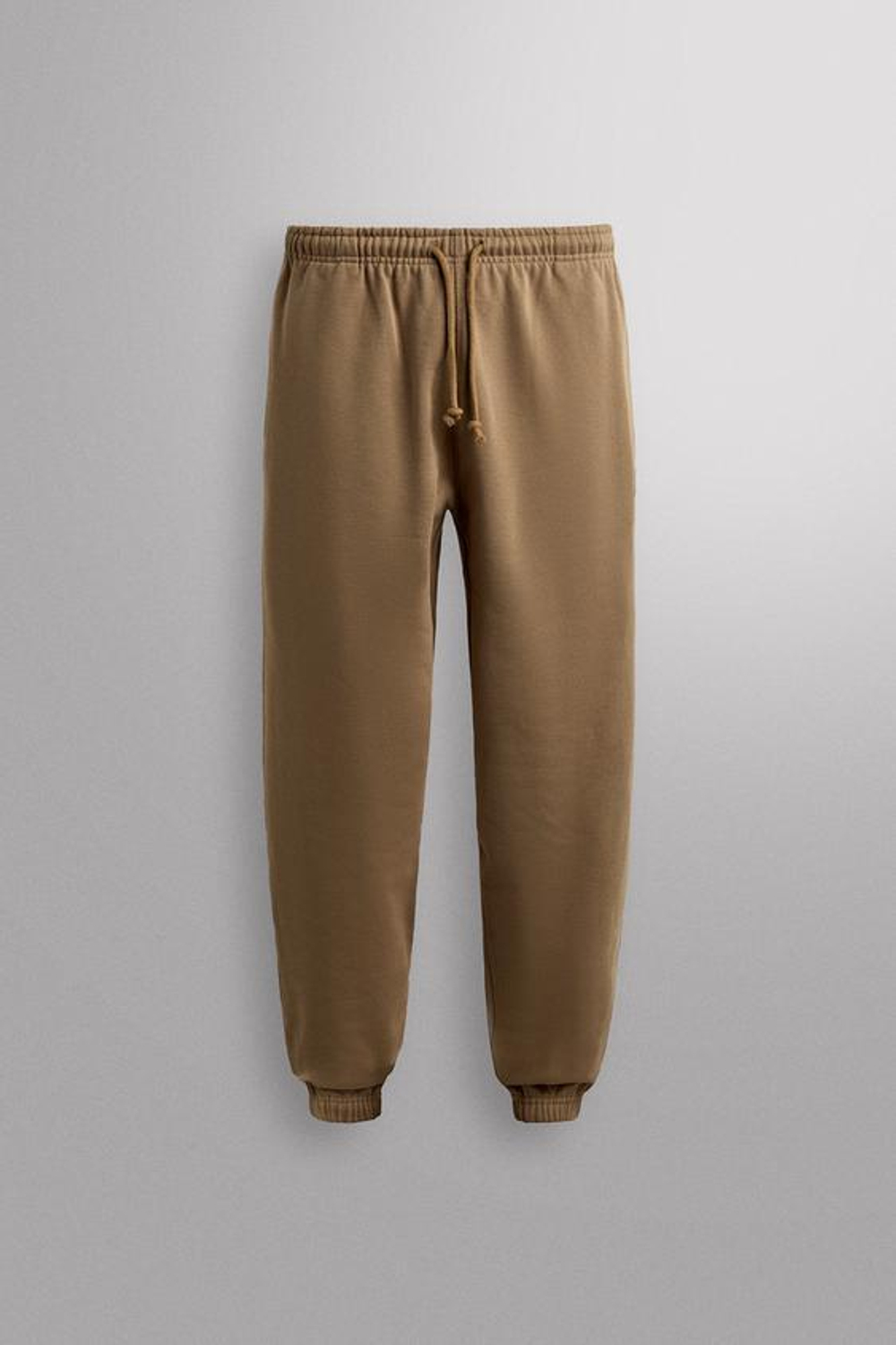 ZARA БРЮКИ-ДЖОГГЕРЫ КЛАССИЧЕСКОГО КРОЯ, РЫЖЕВАТО-КОРИЧНЕВЫЙ