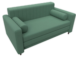 Диван прямой Лига-070, Амур 11 РОГОЖКА зеленый