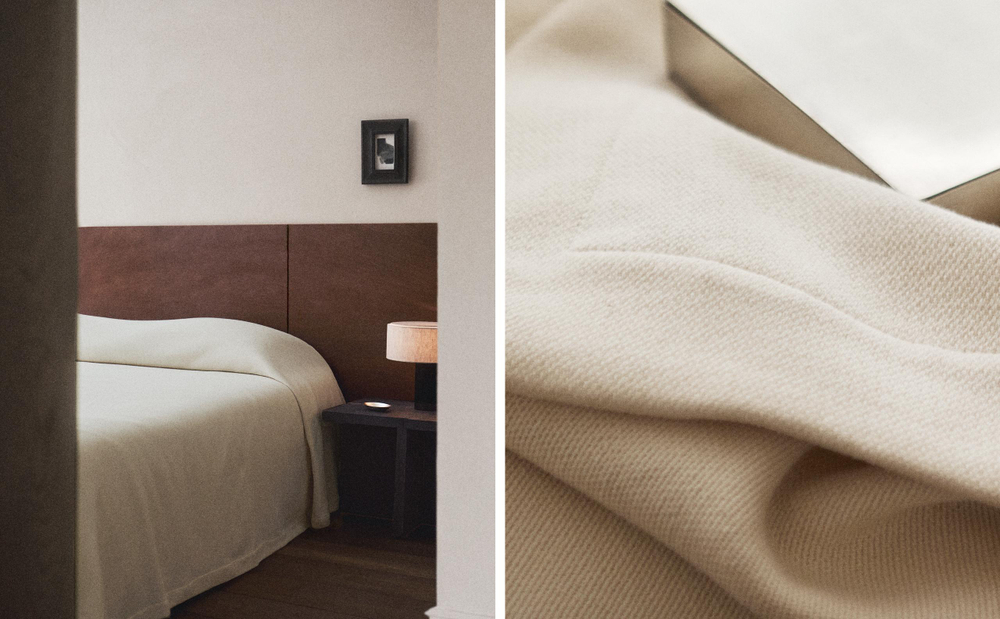 Zara Home покрывало из хлопка, экрю · 5164/006