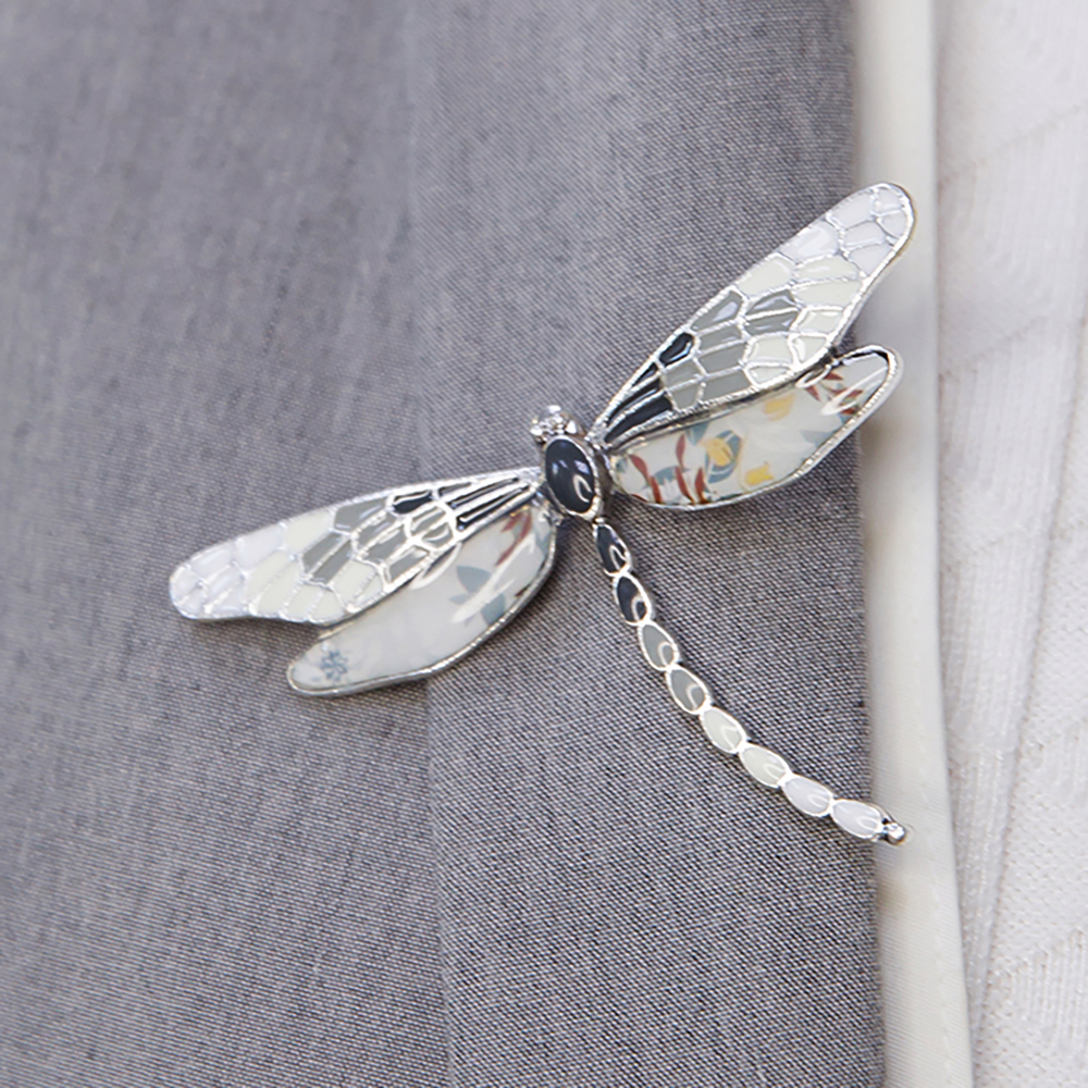 Брошь Shadore Стрекоза XZ0417.2 BW/S