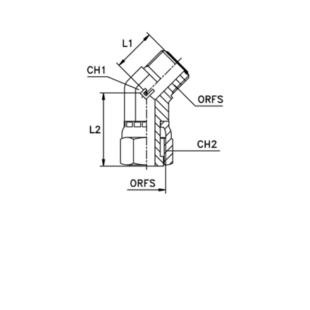 Соединение FN45 ORFS 11/16" D08-10 (обжатая гайка) CAST