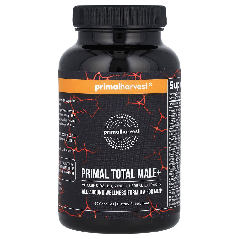 Primal Harvest, Primal Total Male+, 90 капсул