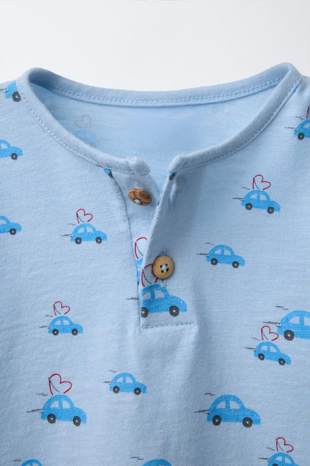 ZARA ЛОНГСЛИВ С ПРИНТОМ «АВТОМОБИЛИ», СИНИЙ