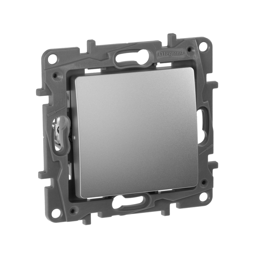 Переключатель перекрёстный 1-клавишный 10А 250В алюминий ETIKA Legrand