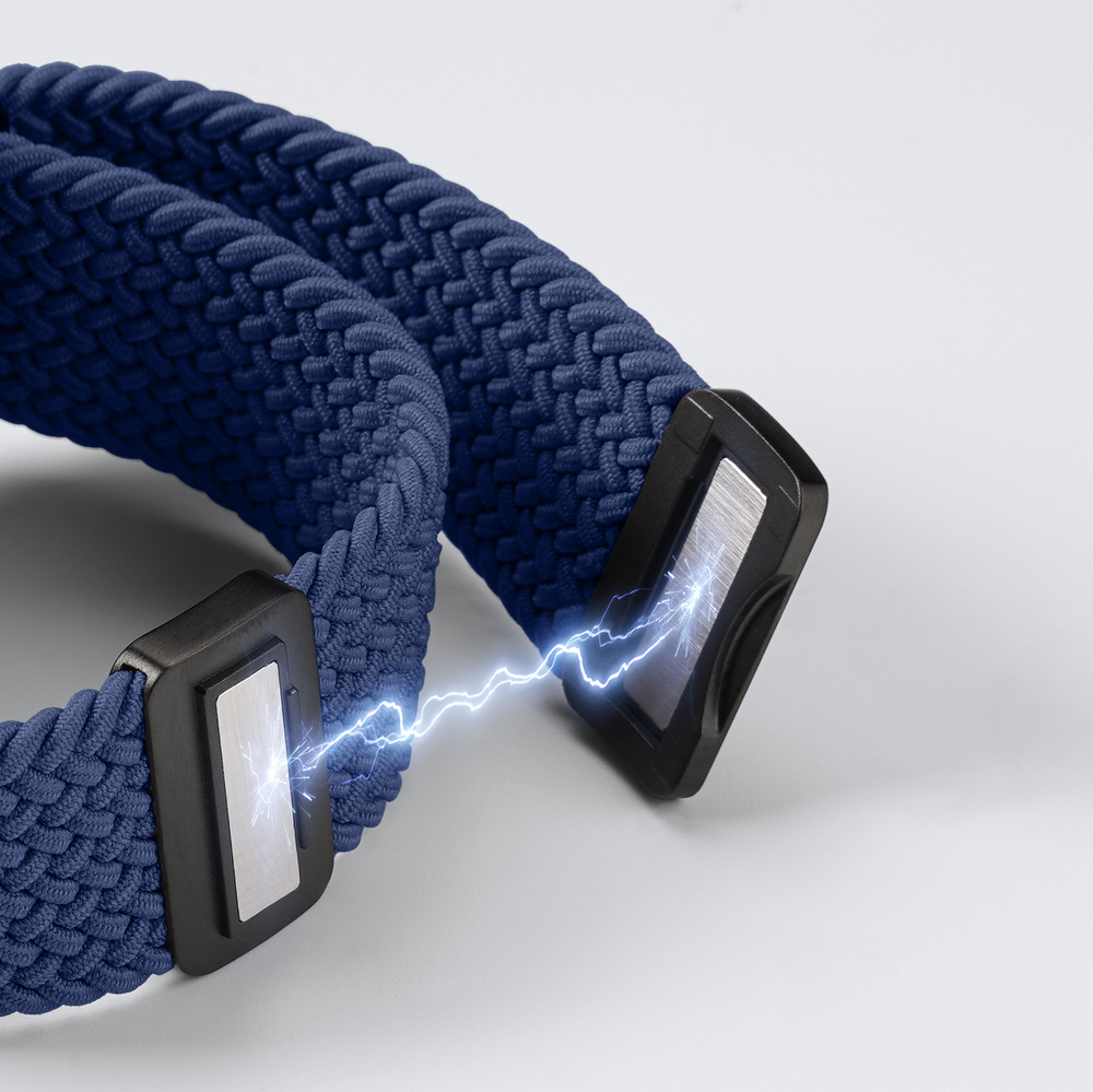 Эластичный ремешок синего цвета (Deep Blue) для смарт часов Apple Watch размером 42, 44, 45, 46, 49MM, серия Mixture Ultra Series от Dux Ducis