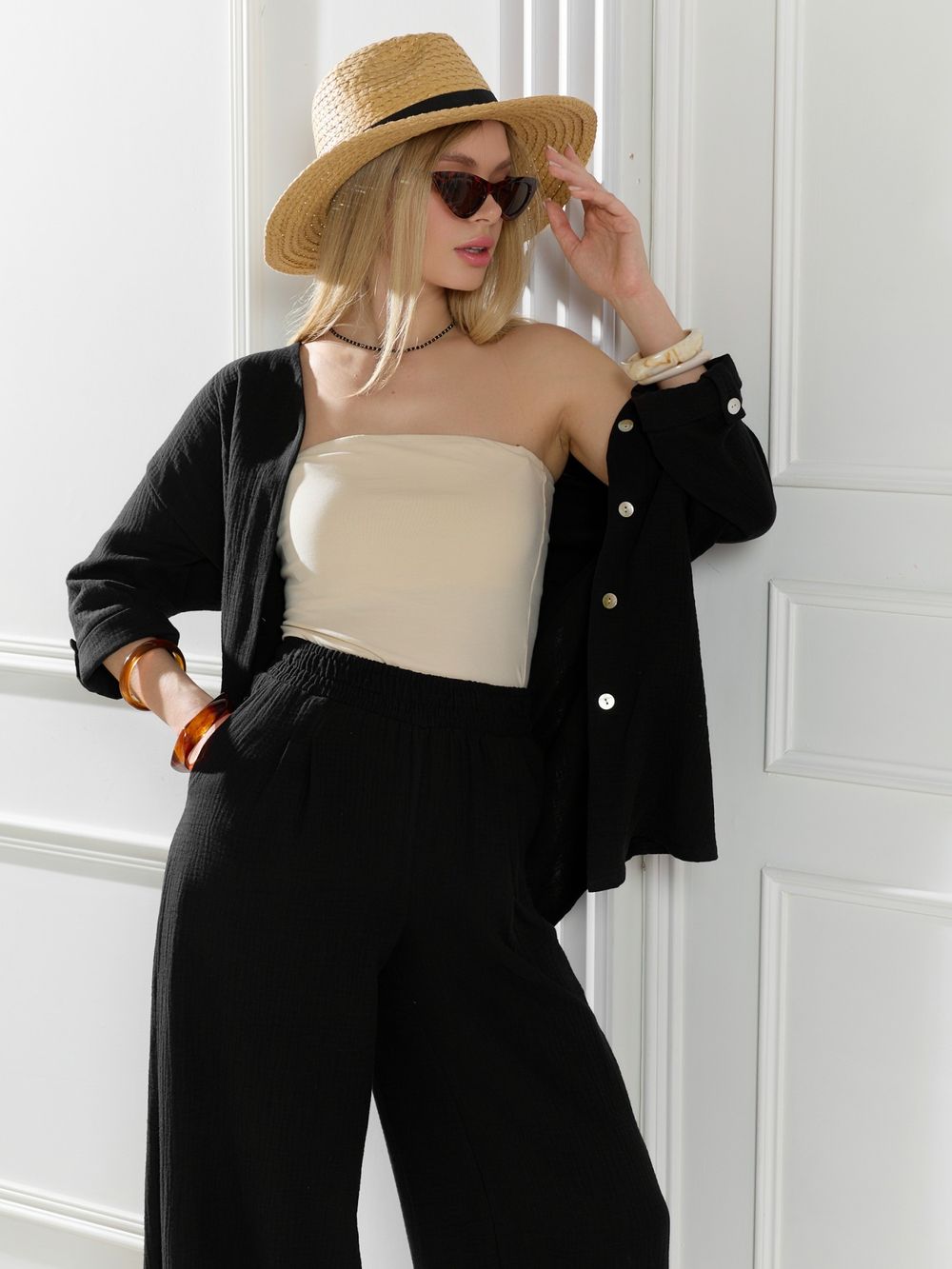 Блузка женская Асель-2 Виотекс ЧЁРНЫЙ