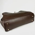 Женская сумка из натуральной кожи ягненка коричневого цвета