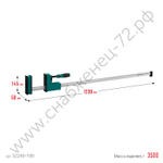 KRAFTOOL GRAND-1000/1150 1000/1150 мм, сжатие/распор, 600 кгс, глубина зажима 95 мм, Корпусная струбцина (32240-100)