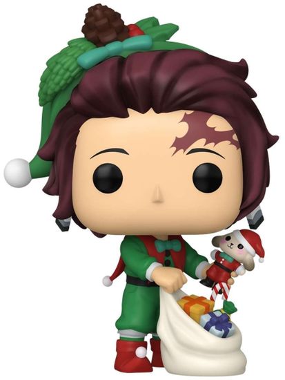 Фигурка Funko POP! Plus Demon Slayer Tanjiro Kamado (Holiday) (2032) 86776 / Фигурка Фанко ПОП! по мотивам аниме "Клинок, рассекающий демонов", Танджиро Камадо