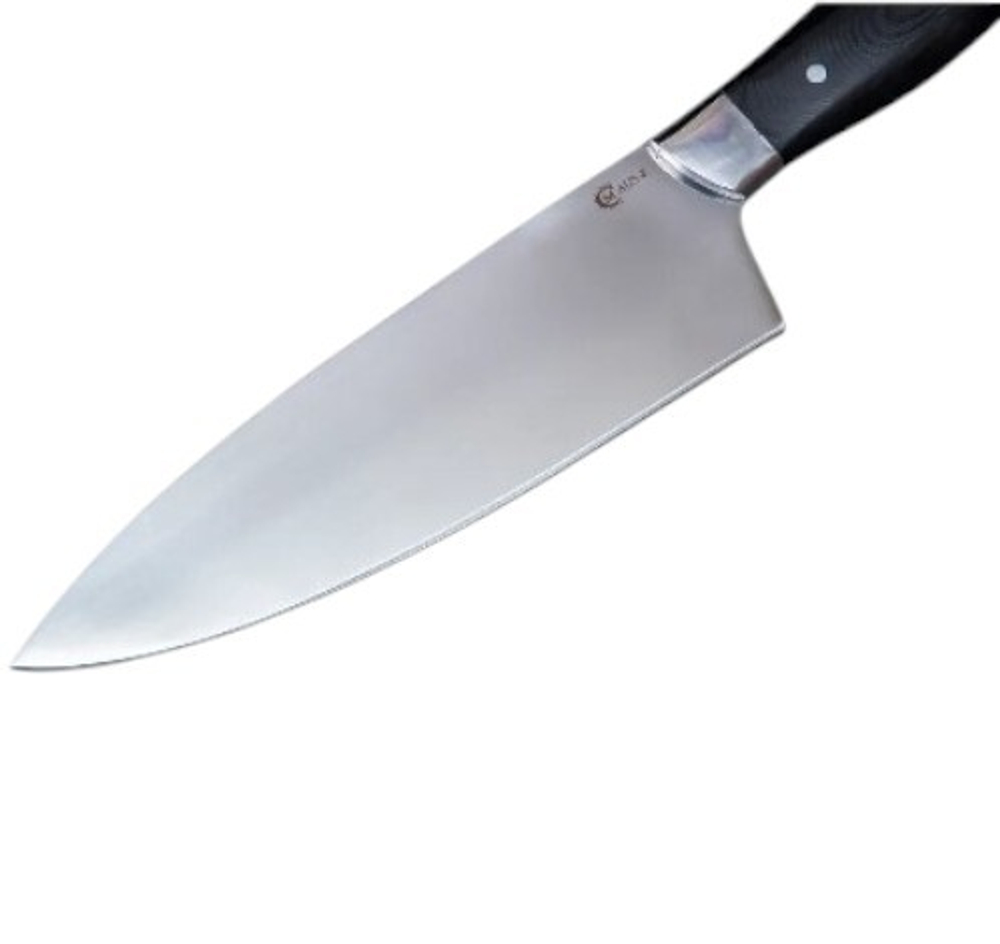 Нож кузница Семина Шеф повар "УНИВЕРСАЛ-2",сталь AUS 8, рукоять G 10