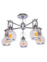 Люстра потолочная GALT E14*5*40W хром, прозрачный
