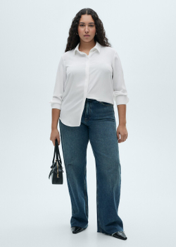 Струящаяся рубашка с длинными рукавами