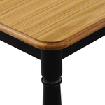 Стол кухонный,130х80, Дандерид, обеденный, деревянный, со шпонированной дубом столешницей, черный, Ikea