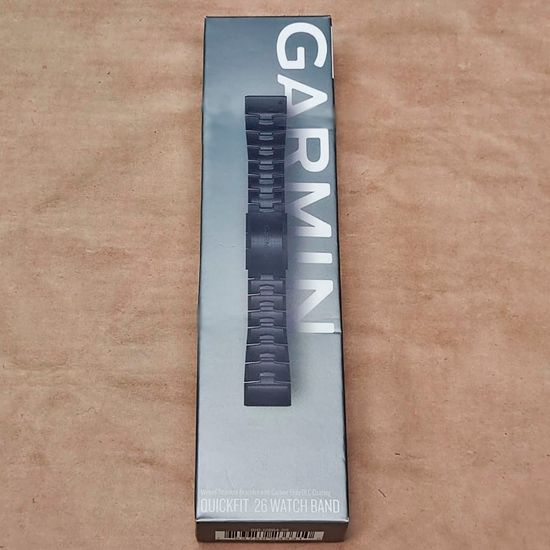 Garmin Quickfit 26 mm Vented Titanium Carbon Gray вентелируемый титановый браслет с DLC - покрытием (010-12864-09)