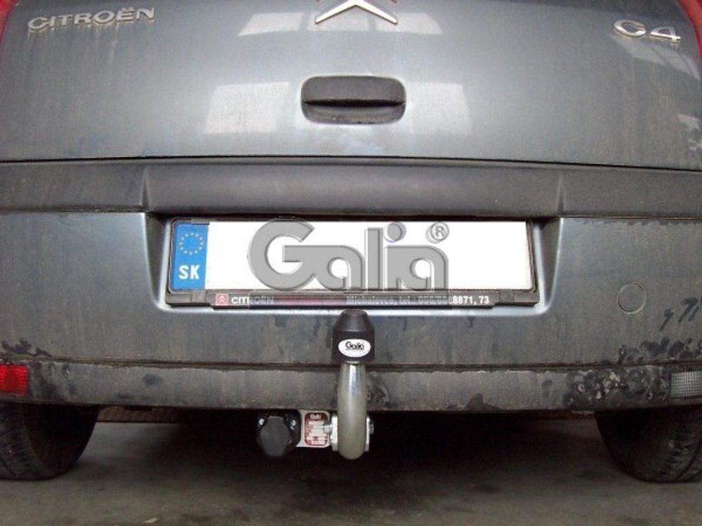 Фаркоп оцинкованный Galia C038A для Citroen C4 седан/хетчбек 2004-2010, 2010-, Peugeot 307, 308 хетчбек 3/5 дверей 2001-2007, 2007-2012(паспорт и сертификат в комплекте)(без электрики)