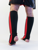 Защита голени формованная TFG Союз  ММА неопрен черно-красный