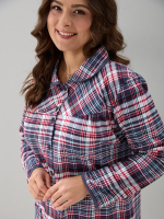 Халат Х-138/клеткасерая-краснобелая