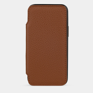 Чехол кожаный Benoit для iPhone 12 Mini коричневого цвета