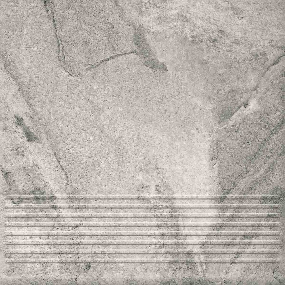 Ceramika Paradyz - Mattone Pietra Grafit - Ступень с насечками рядовая 300x300
