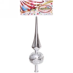 Верхушка на ёлку 23 см «Волшебный узор», Серебро