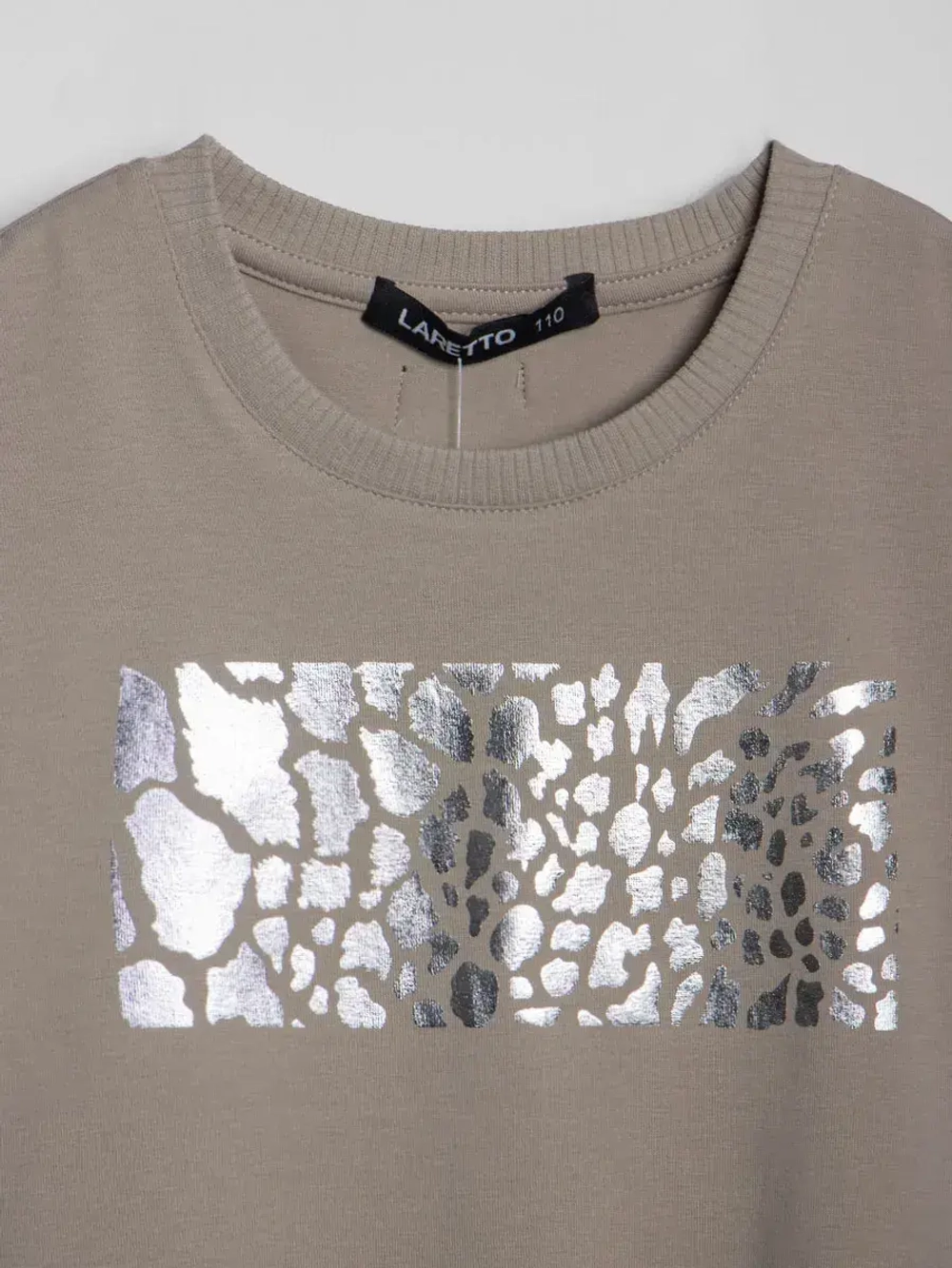 Футболка детская оверсайз укороченная с принтом