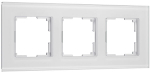 Рамка на 3 поста Senso (белый, стекло soft-touch)