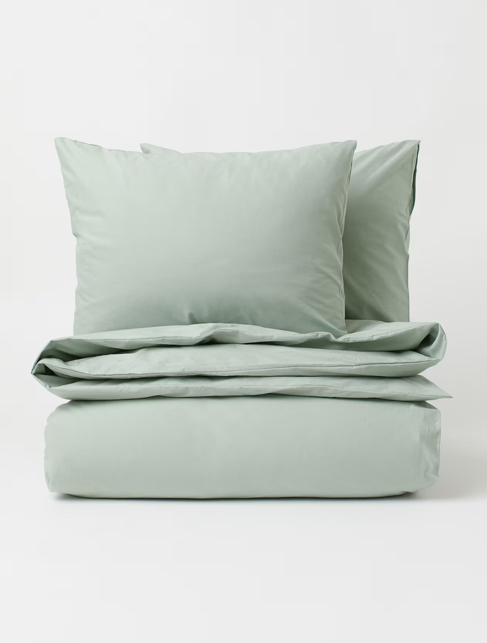 H&M Хлопковое двойное постельное белье, зеленый