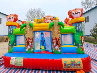 Коммерческий батут «Тигриная страна 2», 8х4х5 м без пандуса