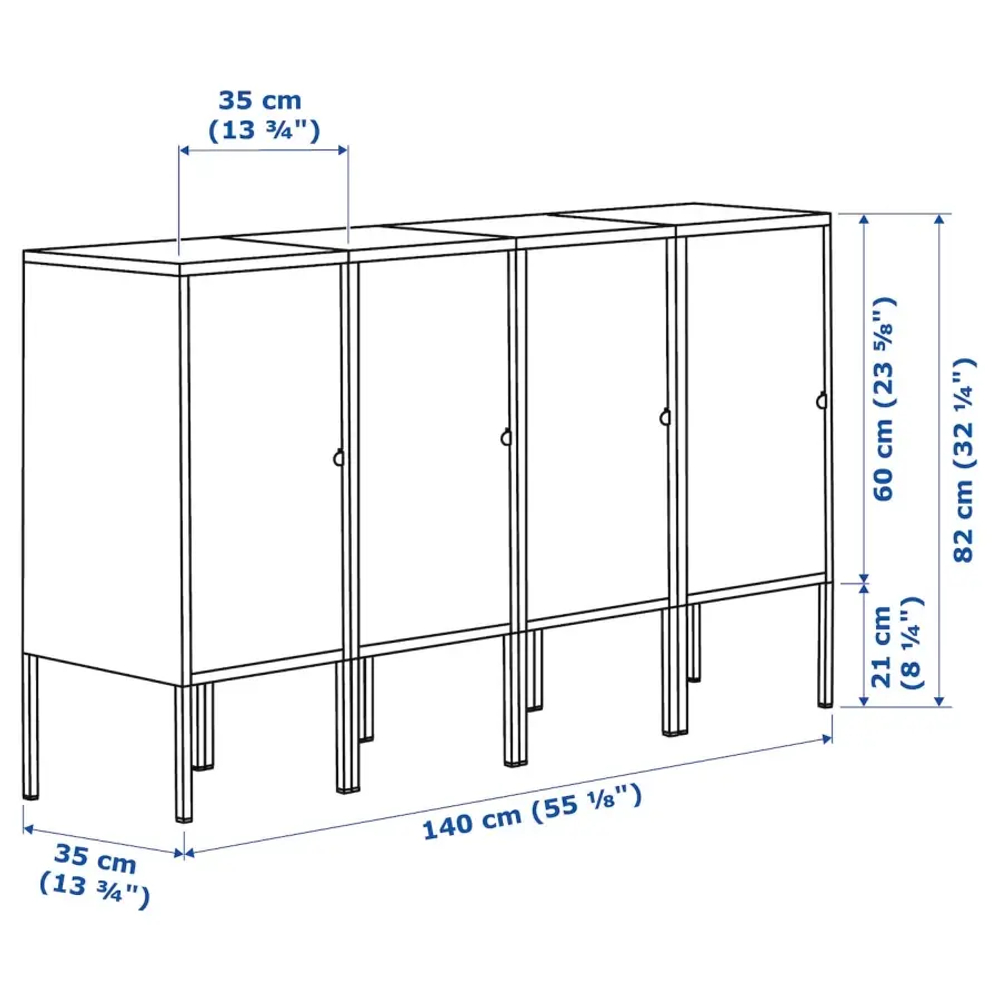 Книжный шкаф - LIXHULT IKEA/ ЛИКСГУЛЬТ ИКЕА,  82х140 см, черный