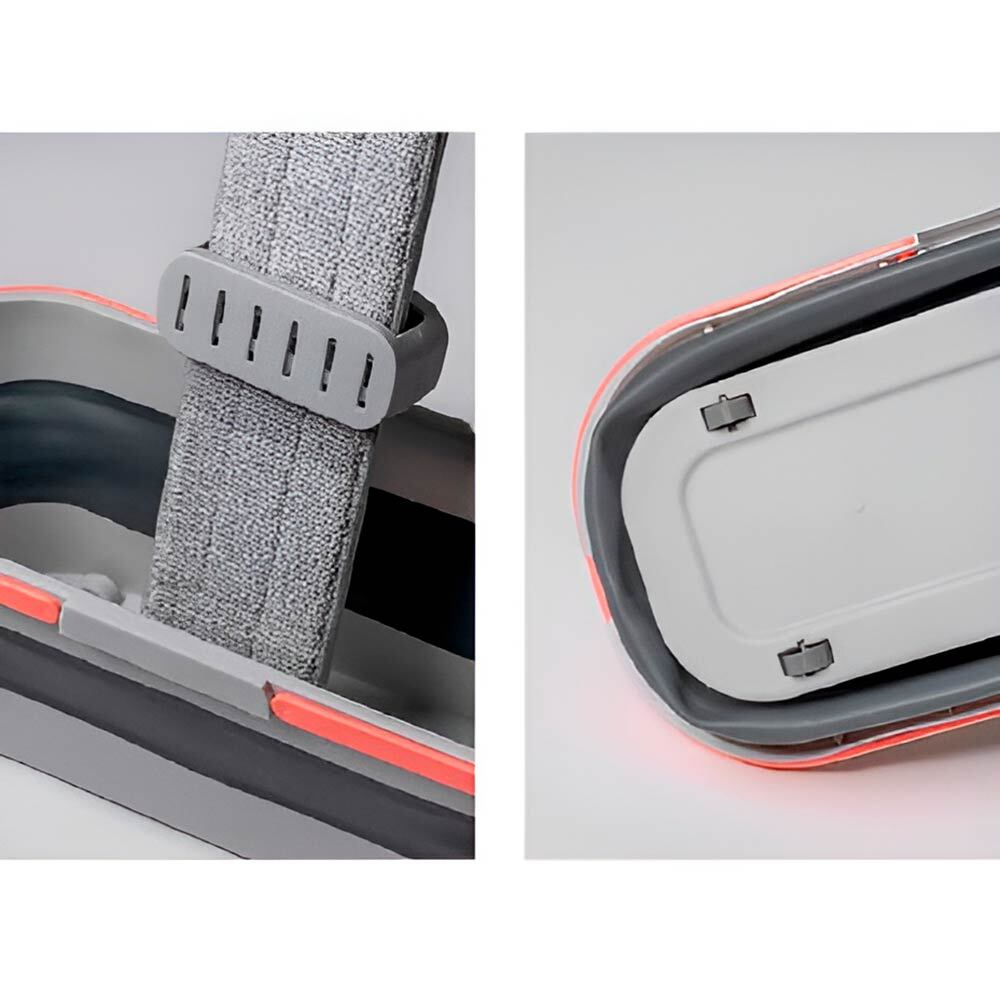 Набор для уборки: ведро 8,5л, швабра с рукояткой нерж 134см, насадка из микрофибры 44,5*11см, LV-F09