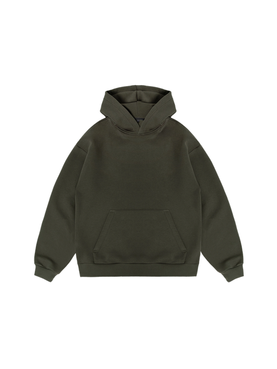 Худи оверсайз с начесом (хаки)