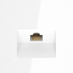 Розетка компьютерная встраиваемая VOLTUM S70 RJ45 кат.6, (белый глянцевый)