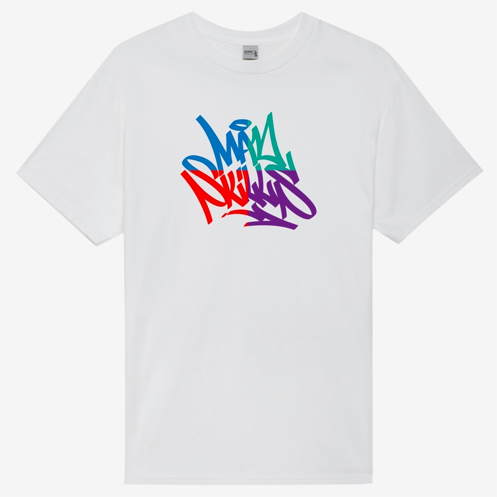 Футболка белая MAD SKILLS Logo Split