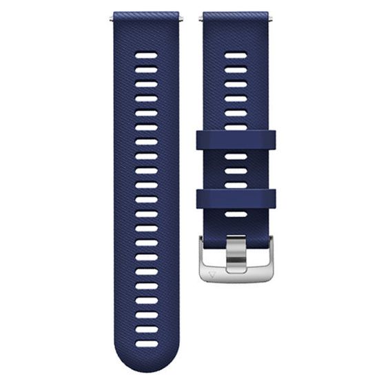 Ремешок Quick Release 22 мм силиконовый для Garmin Forerunner 255 / 265 / 745, Venu 2, Vivoactive 4 быстросъемный (Темно-синий)