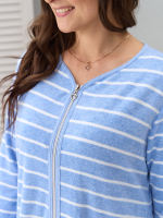 Халат Хм-562/голубой-полоса-и