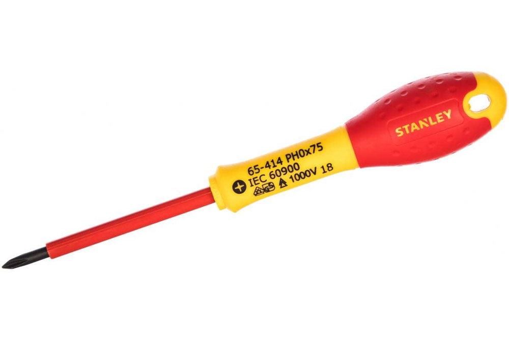 STANLEY, 0-65-414, ОТВЕРТКА ЭЛЕКТРИКА "FATMAX" ПОД ШЛИЦ PH0 Х 75ММ, шт