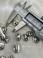 Фиксатор-стопор для шнура серебро