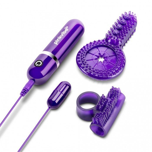 Эрекционные кольца Pink Vibe – набор из 2 с вибрацией