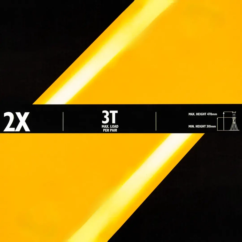 Подставка ремонтная с упорными пятками 3т (h min 310mm, h max 478mm) JCB JCB-TH53013