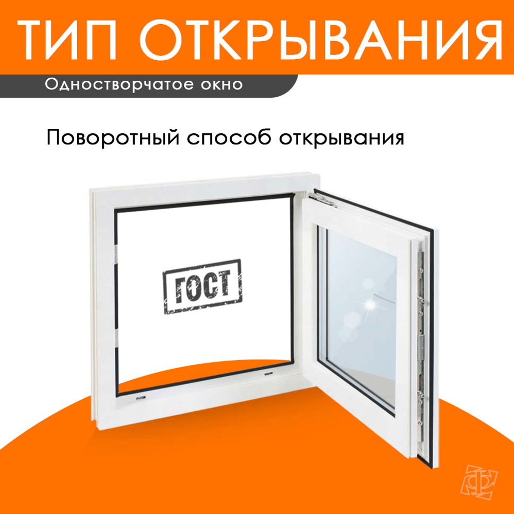 Пластиковое окно 600 х 600 ТермА Эко с поворотно - откидной створкой