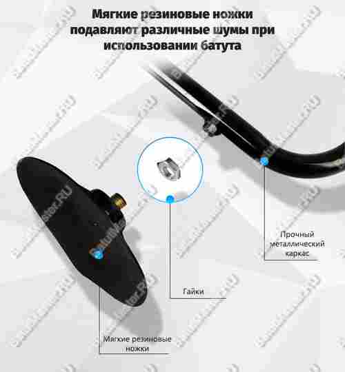 Батут с сеткой и баскетбольным кольцом, диаметр 5 фт, желтый