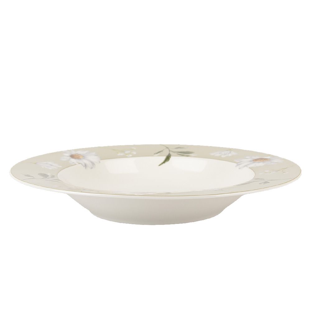 Тарелка суповая "Camila" d=21,5см (min6) (фарфор) (транспортная упаковка)