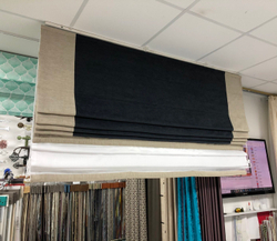 Римская штора День-Ночь из тканей Adeko Mirabelle 823 и 804 и Nope Brad 01