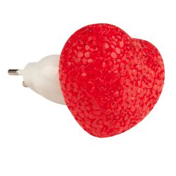 DTL-309-Сердечко-RED-1LED-0.1W Светильник-ночник. Выключатель на корпусе. Блистер