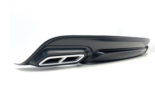 Диффузор заднего бампера Chevrolet Cruze рестайлинг (06.2012 - 10.2015) со вставками под имитацию выхлопа