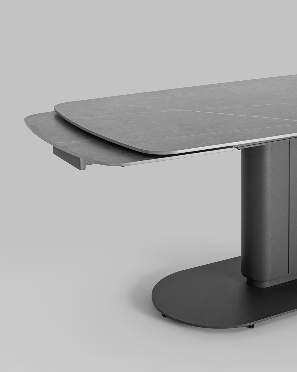 Стол обеденный Глория раскладной 170-250*90 керамика серая