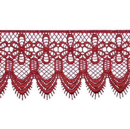 3AR183 Кружево гипюр 6,8см*13,72м (бордовый)