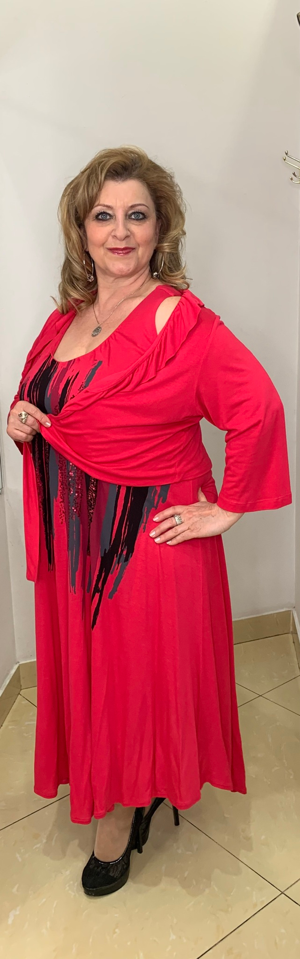 Малиновая немецкая двойка - сарафан + болеро