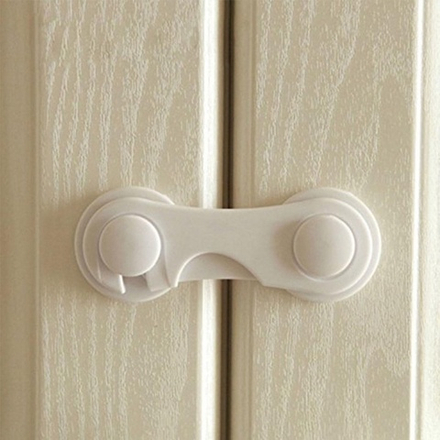 Блокиратор для дверей и ящиков, белый, 11.5×5 см, Крошка Я